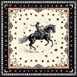 Western Horse & Cowboy Bandana